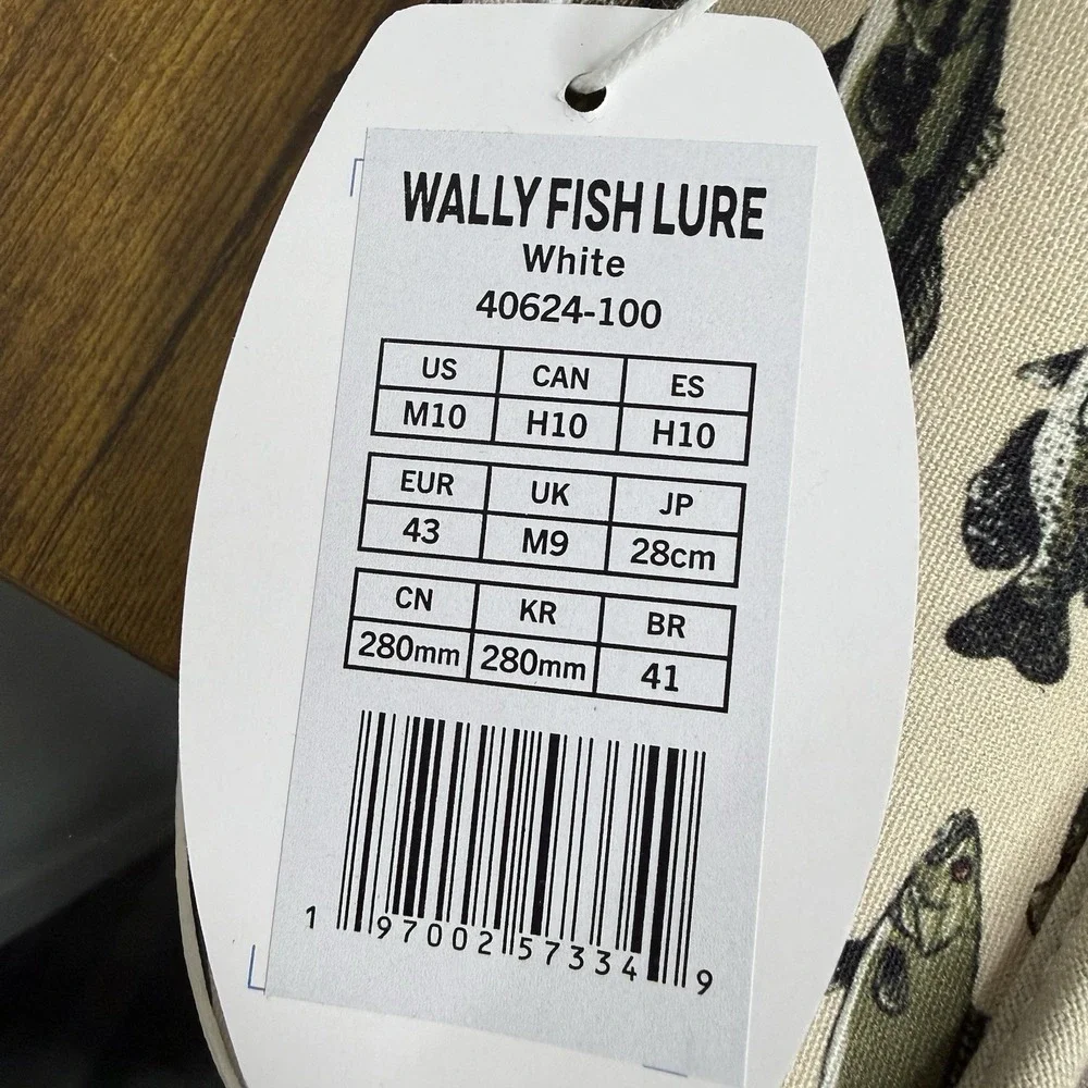 Hey Dude Wally Fish Lure Slip On Shoes Men's Size US 10 White - Picture 7 of 7